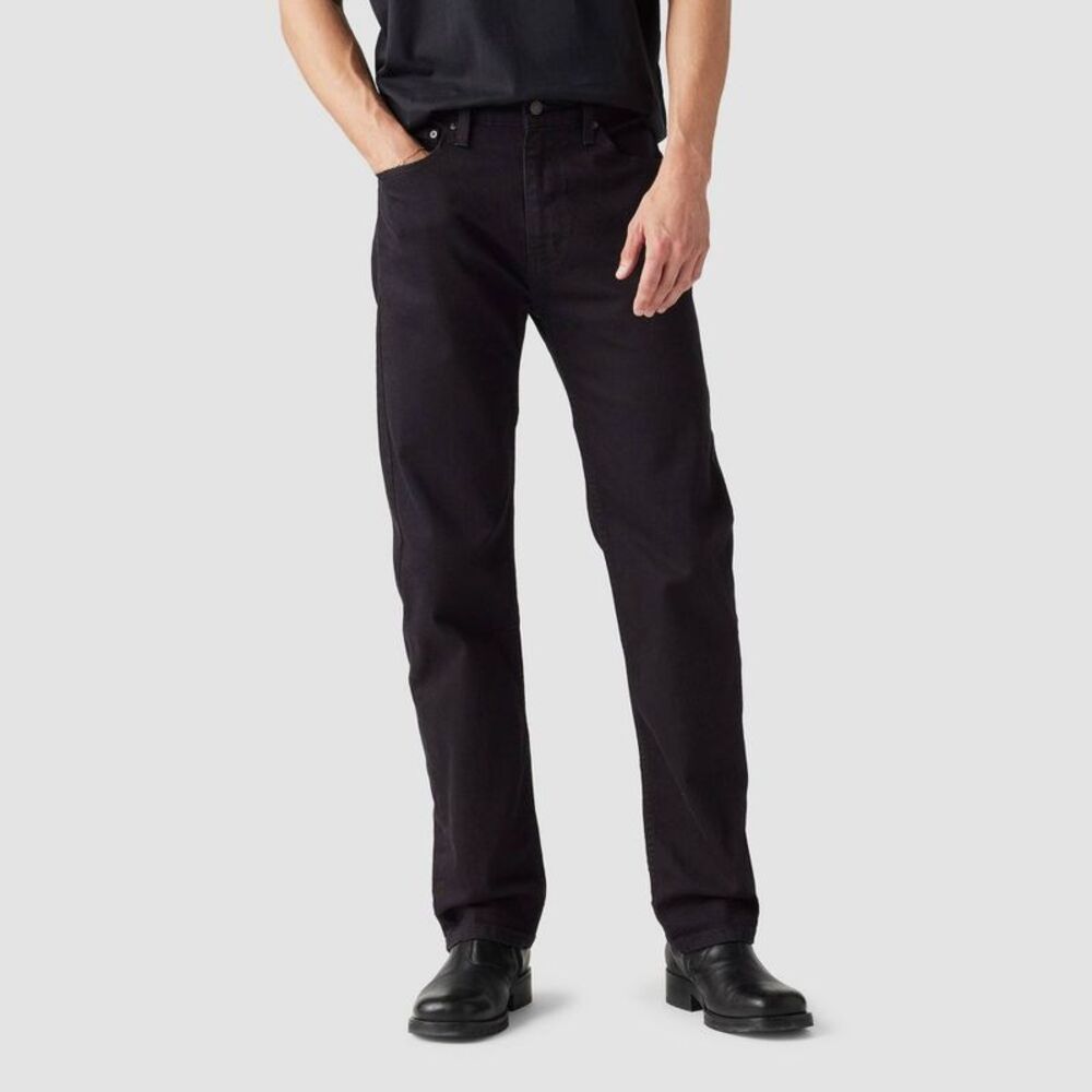Levi's -  Men's 505 Mid Rise Regular Fit Straight Leg Black